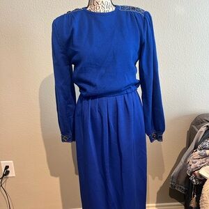 Elegant Blue Women's Dress